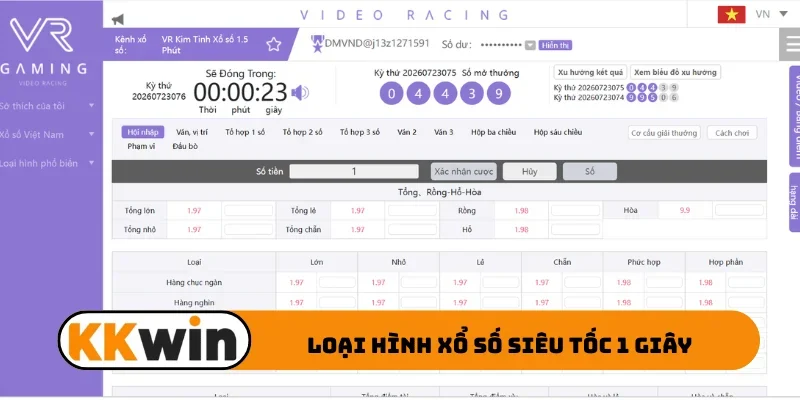 Loại hình xổ số siêu tốc 1 giây