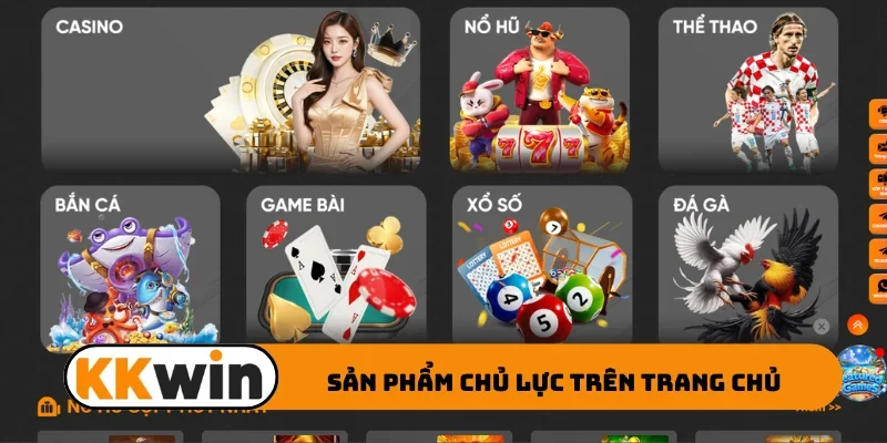 Sản phẩm chủ lực trên trang chủ
